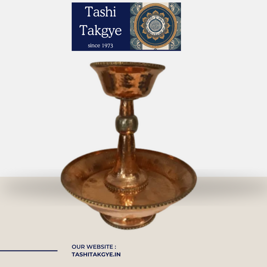 Heavy Copper Hammered Serkyem | Traditional Tibetan Offering | Tashi Takgye