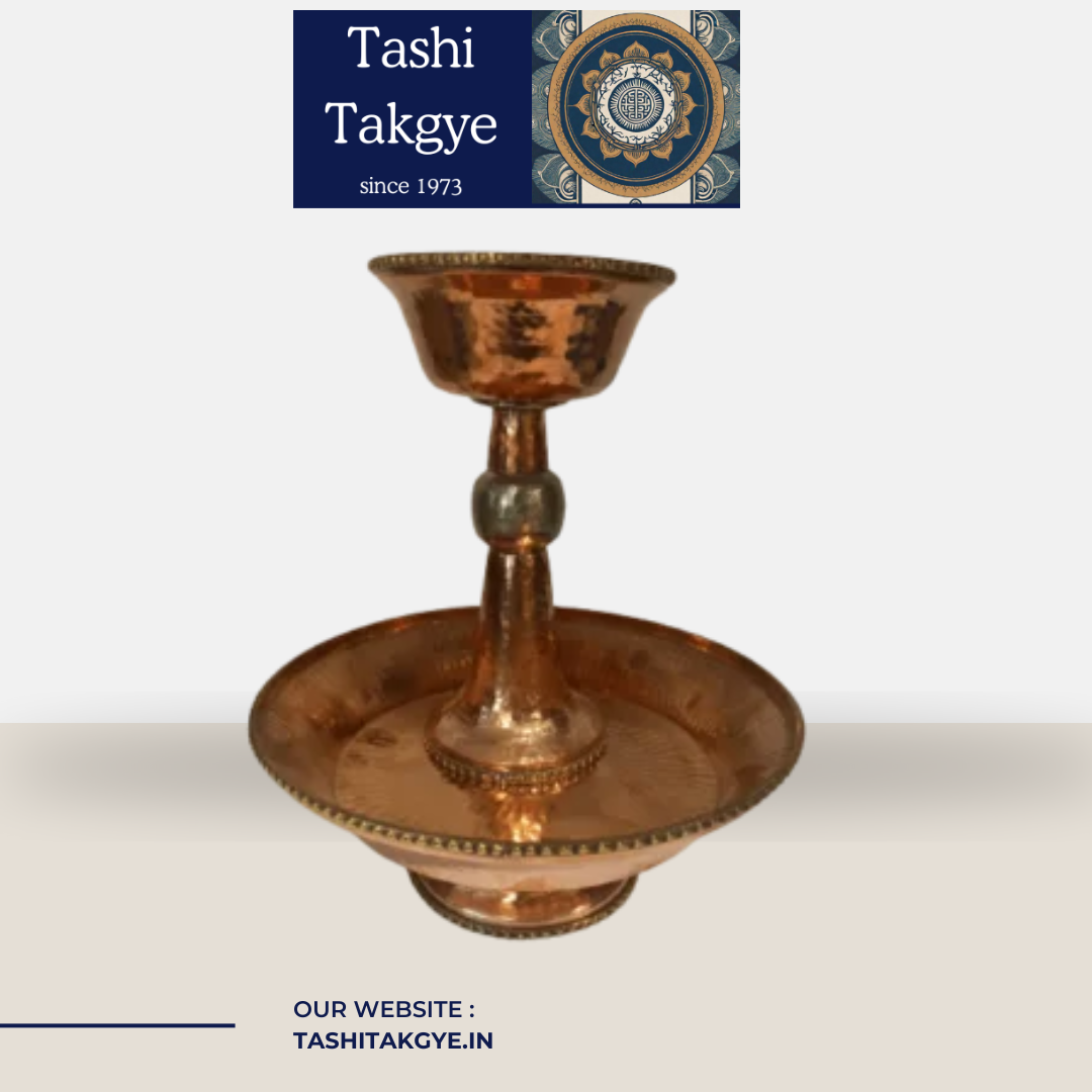 Heavy Copper Hammered Serkyem | Traditional Tibetan Offering | Tashi Takgye
