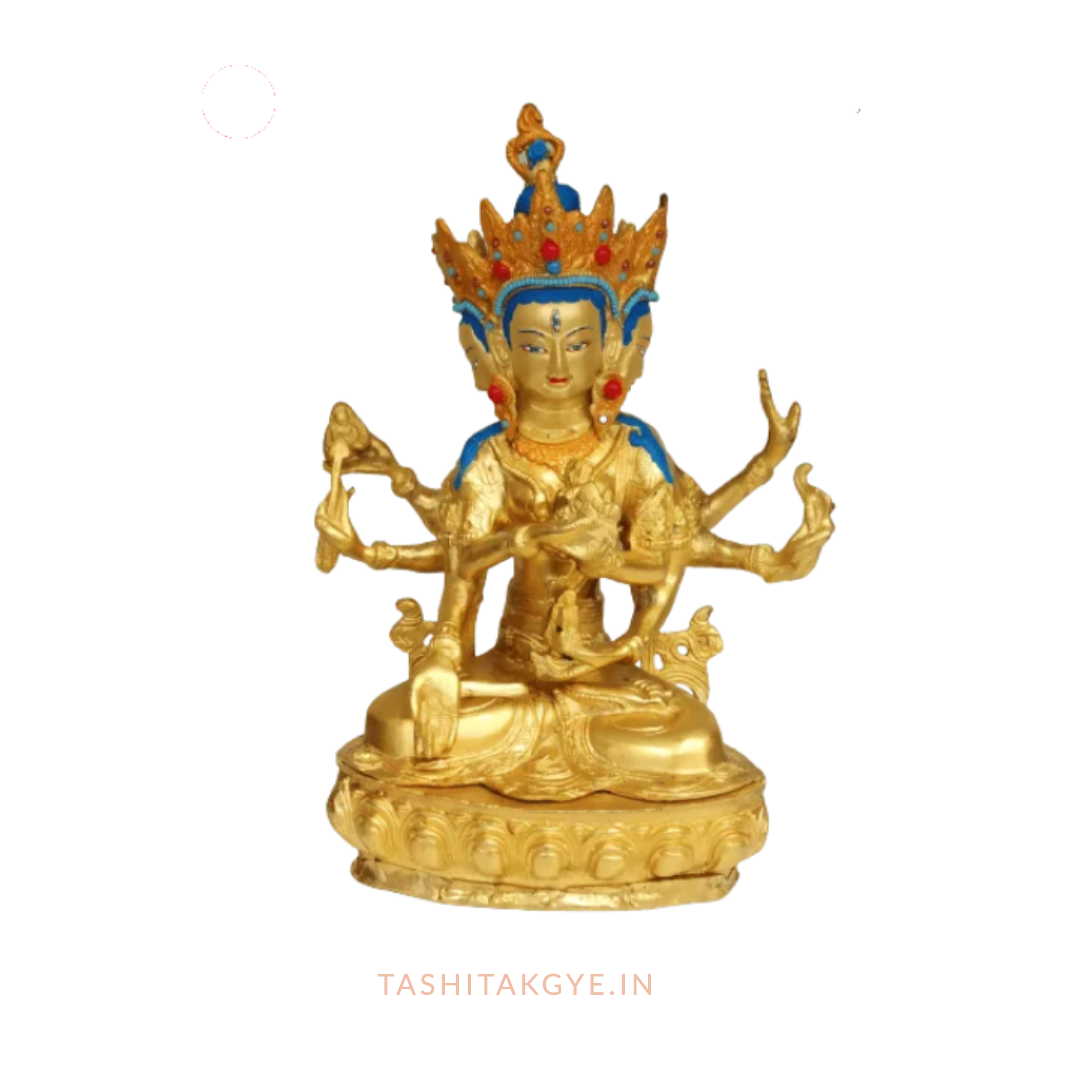 Exquisite Brass Namgyalma Statue 12