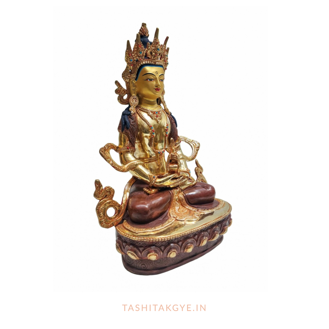 Exquisite Copper Gold Plated Chebame Statue | Tashi Takgye