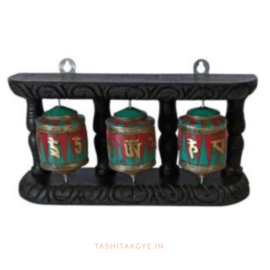 Exquisite Copper Brass Turquoise Prayer Wheel | Sacred Symbol | Tashi Takgye