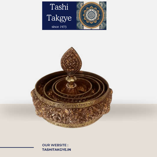 Fine Copper Mandala Carved 5-Inch | Spiritual Artistry | Tashi Takgye