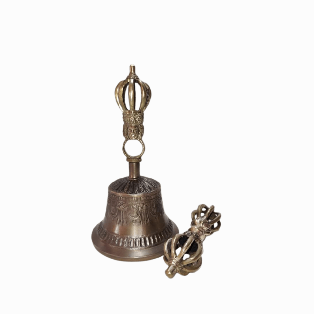 Authentic Nine-Legged Buddhist Bell and Dorje Set