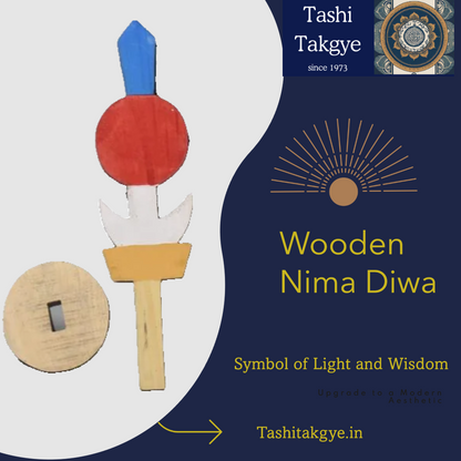 Enhance Your Space with Wooden Nima Diwa: Symbol of Light and Wisdom
