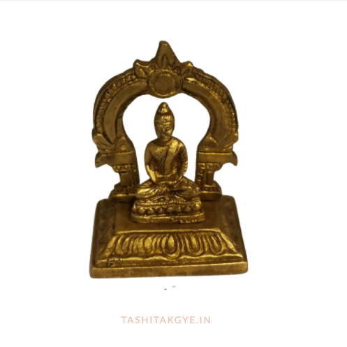Exquisite Brass Buddha Frame Statue 2 inches | Tashi Takgye
