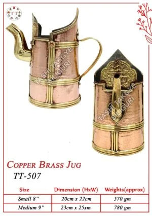 Classic Copper Brass Jug | Timeless Elegance for Your Home | Tashi Takgye