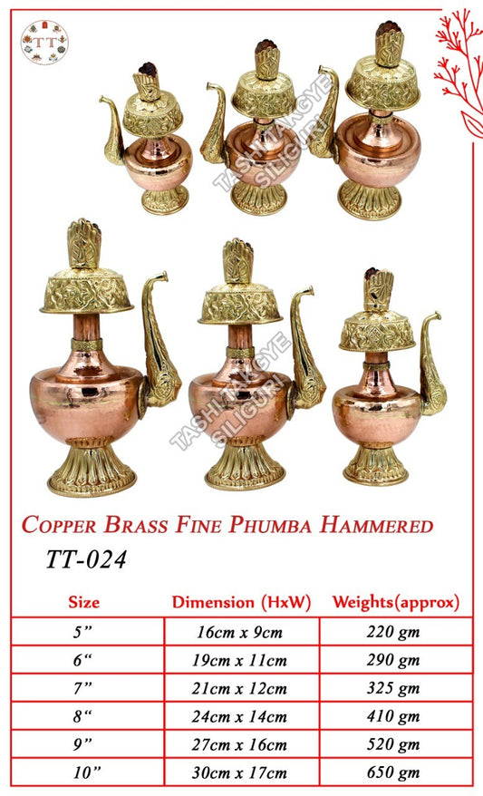 Fine Hammered Copper Bhumpa | Traditional Ritual Items | Tashi Takgye