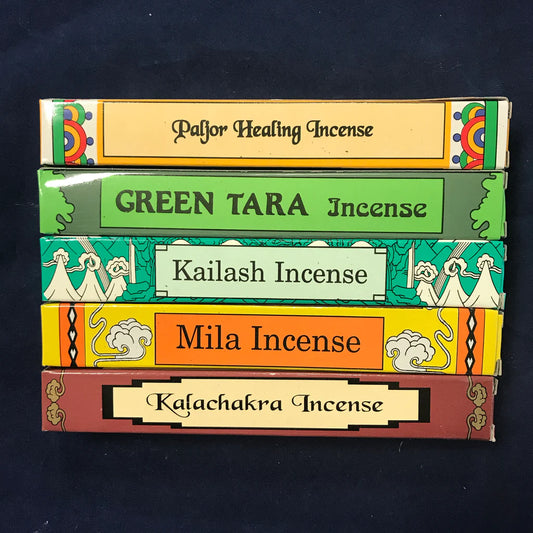 Green Tara Incense Gift Pack: Variety Pack of Tibetan Incense | Paljor, Kailash, Kalachakra, Milarepa